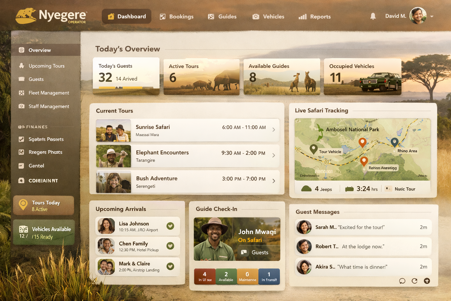 Yekrina Software Dashboard
